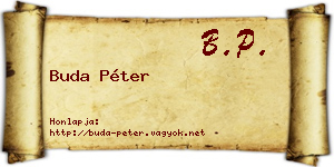 Buda Péter névjegykártya
