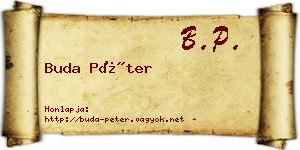 Buda Péter névjegykártya
