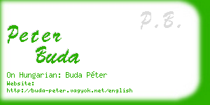 peter buda business card